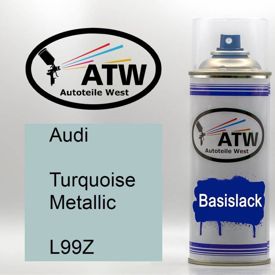 Audi, Turquoise Metallic, L99Z: 400ml Sprühdose, von ATW Autoteile West.